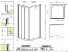 Radaway Treviso DW+S kabina 100x80 szkło przejrzyste + brodzik Argos D + syfon 32323-01-01N/32413-01-01N/4AD812-01